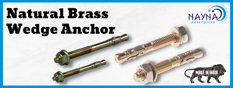 Natural Brass Wedge Anchors